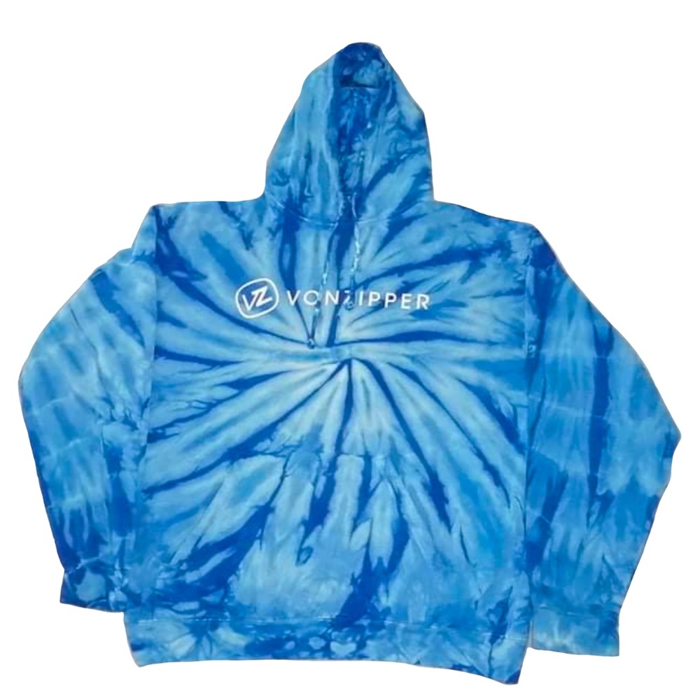 Von Zipper Blue Tie Dye Hoodie